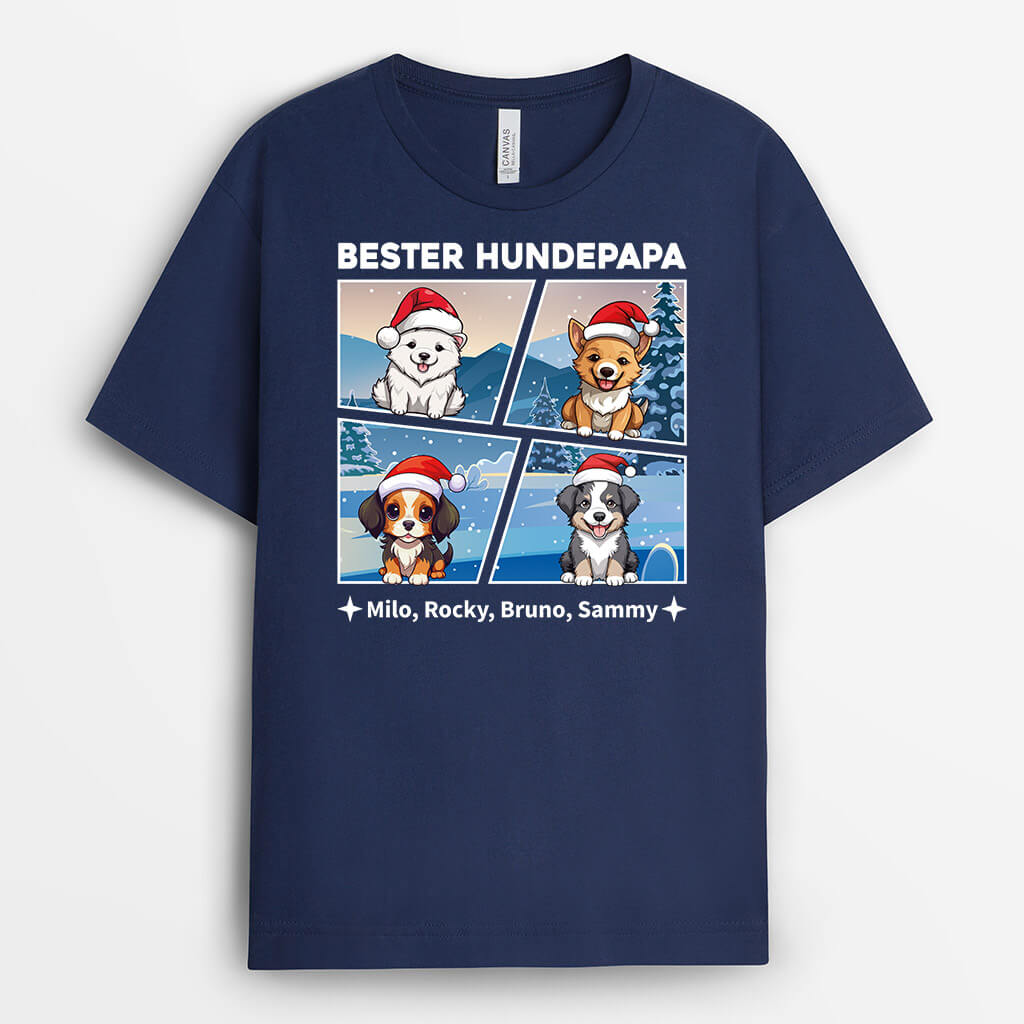 1426AGE1 personalisiertes beste hundemama hundepapa t shirt