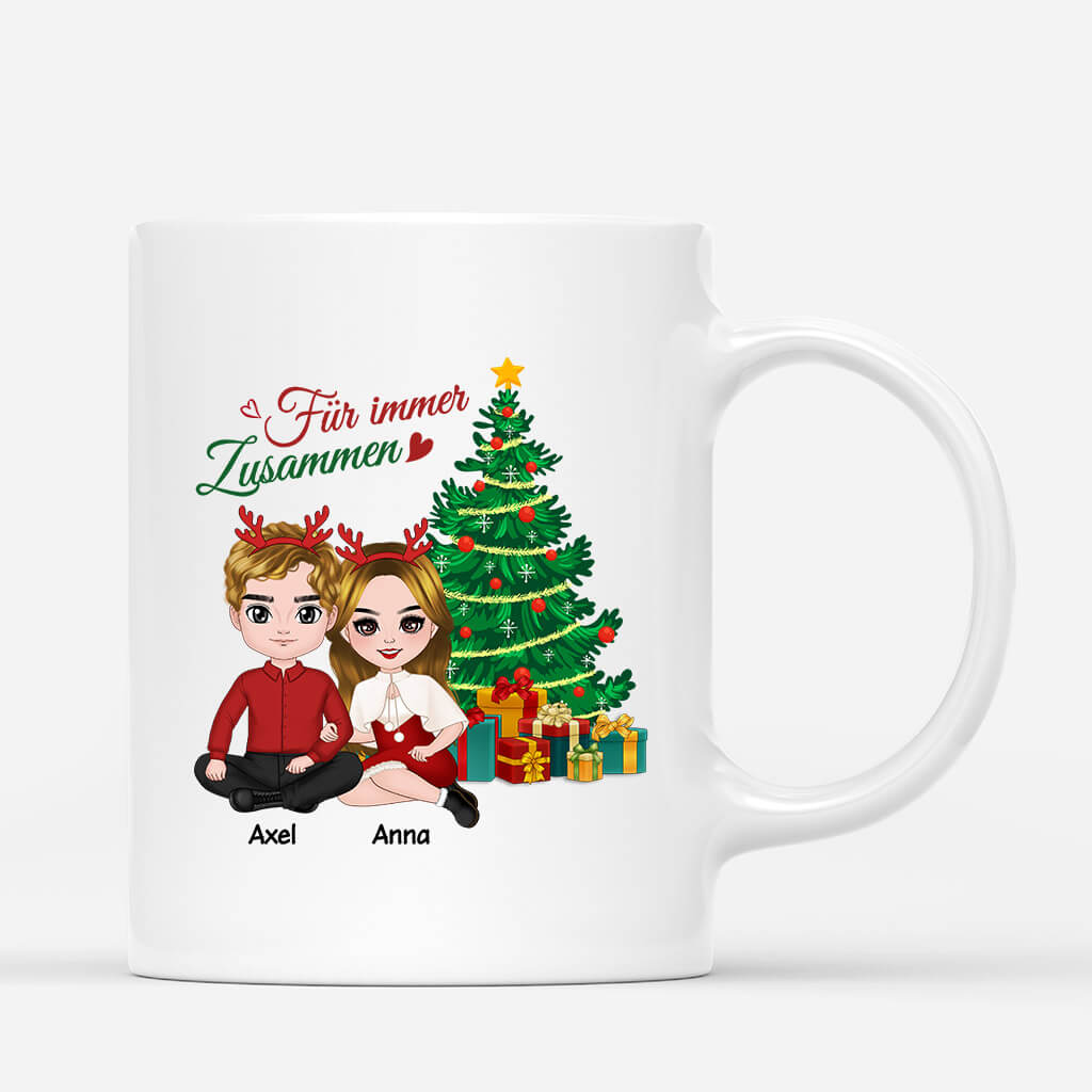 Für Immer Zusammen Zu Weihnachten - Personalisiertes Geschenk | Tasse für Paare