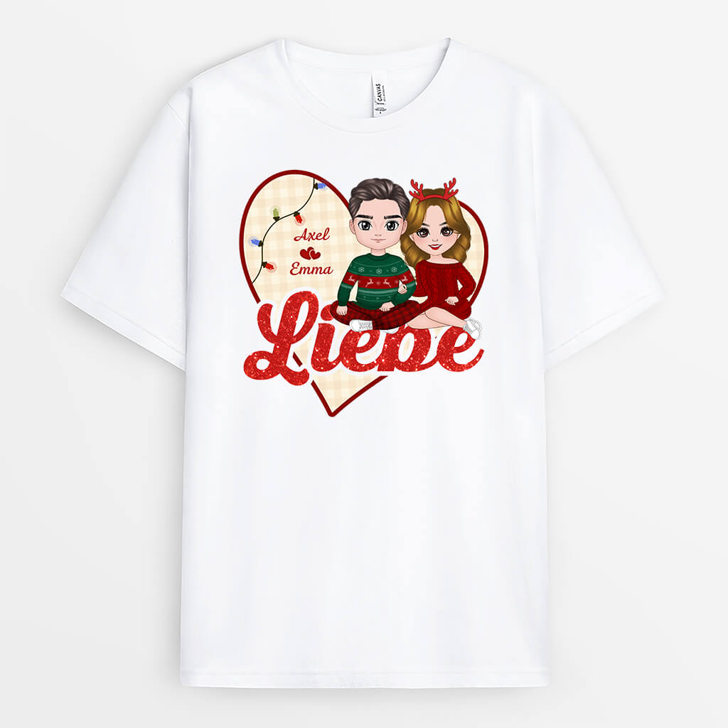 Liebe Zu Weihnachten - Personalisiertes Geschenk | T-shirt für Paare