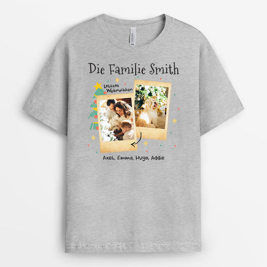 1435AGE1 personalisiertes die familie mit weihnachtsbilder t shirt
