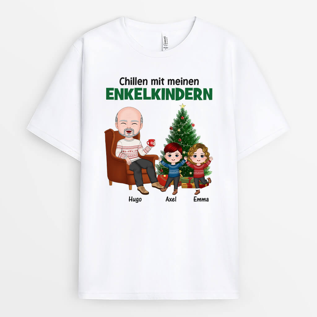 Chillen Mit Meinen Enkelkindern - Personalisiertes Geschenk | T-shirt für Opas