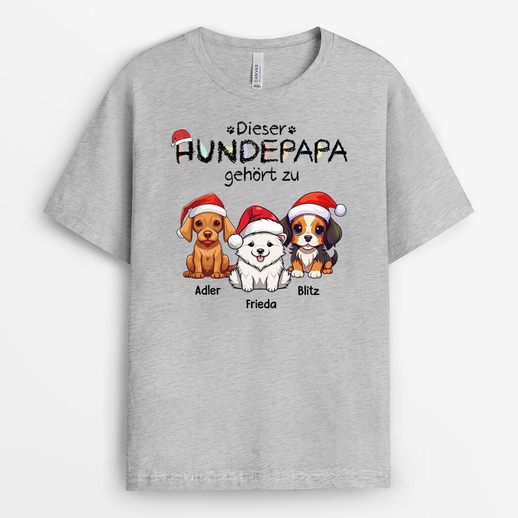 Weihnachten Diese Hundemama Dieser Hundepapa Gehört Zu  - Personalisiertes Geschenk | T-shirt für Hundeliebhaber