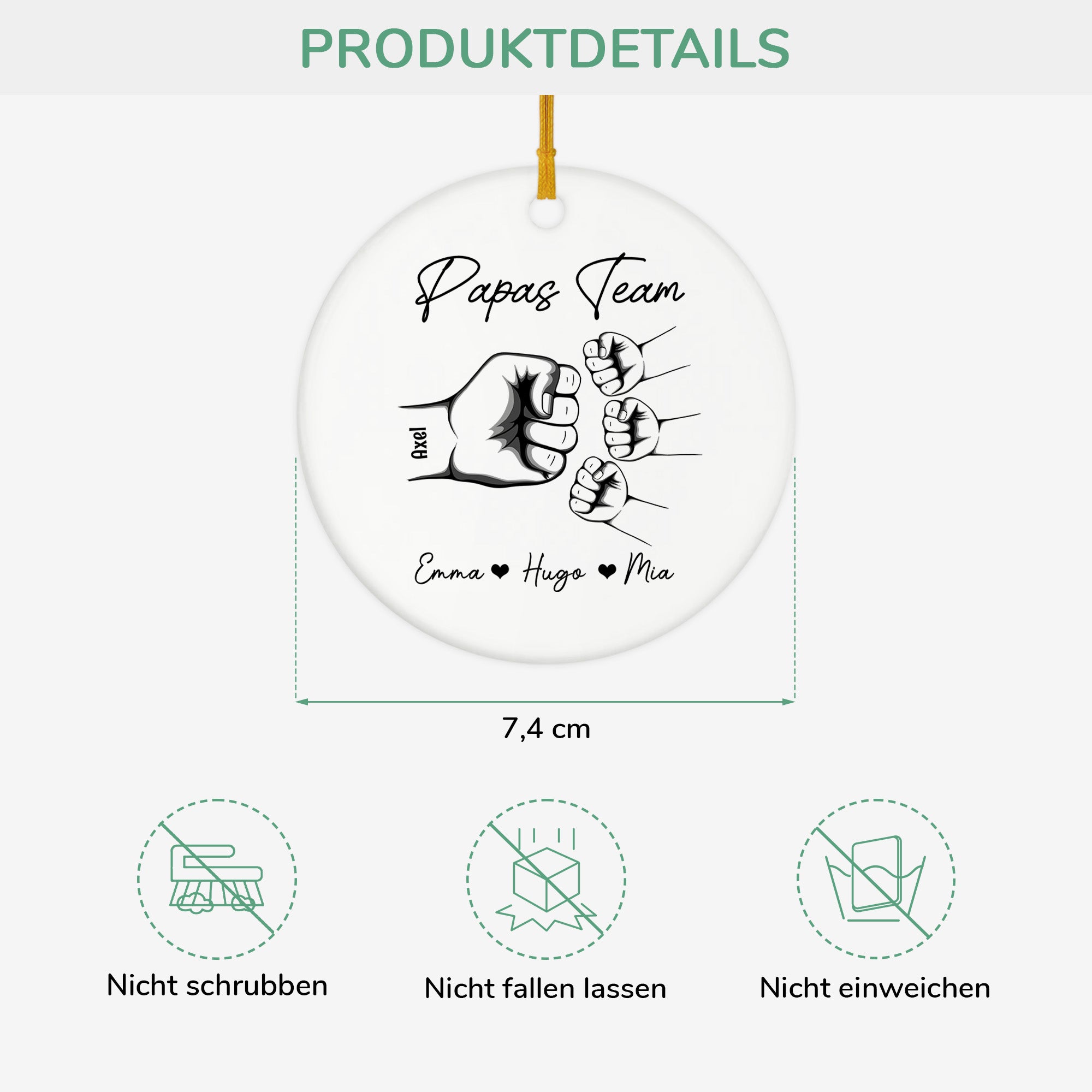 1461OGE3 papas team personalisierte keramik ornament papa 1461O8M8B