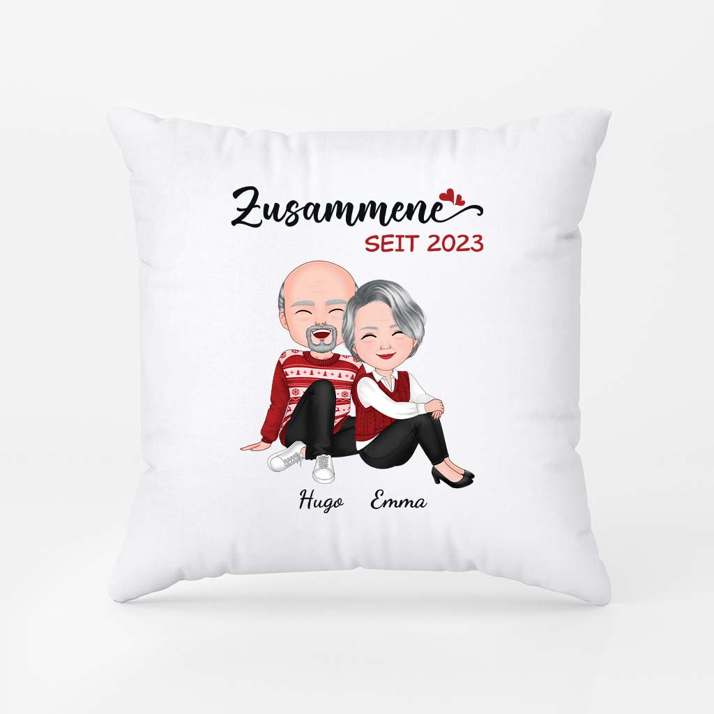 1470PGE2 zusammen seit weihnachten personalisiertes kissen fur paare 1470p