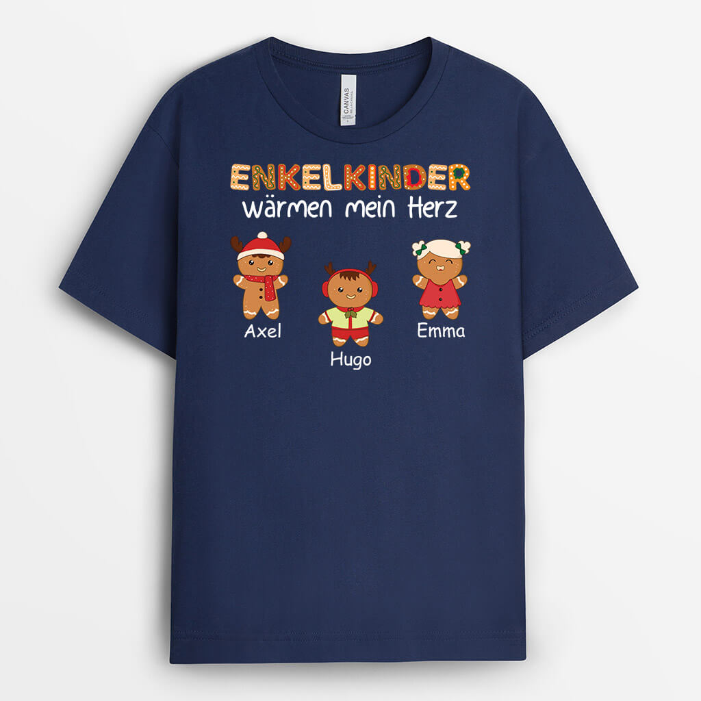 1472AGE2 personalisiertes enkelkinder als lebkuchen warmen mein herz t shirt