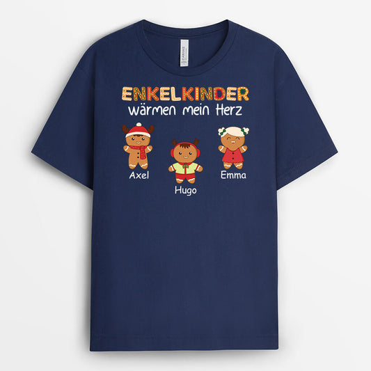 1472AGE2 personalisiertes enkelkinder als lebkuchen warmen mein herz t shirt