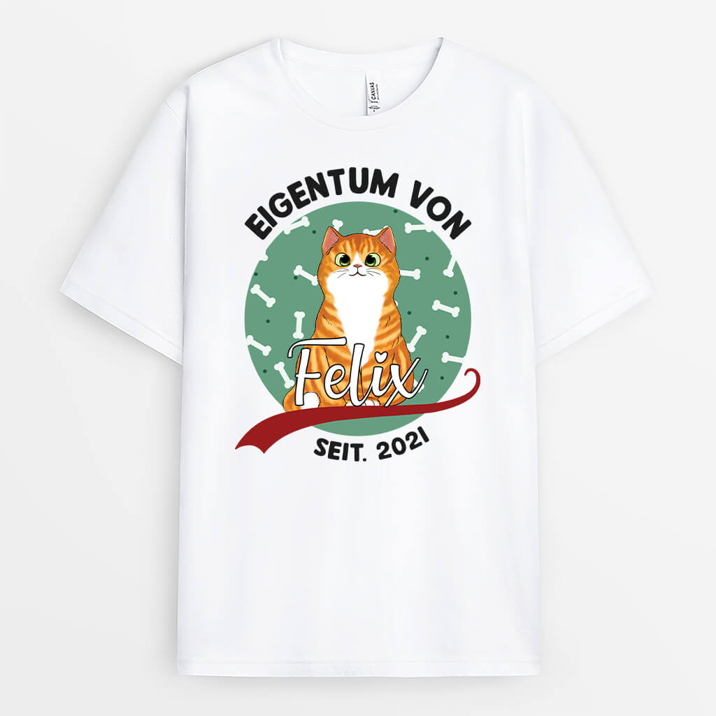Eigentum Der Katzen - Personalisiertes Geschenk | T-shirt für Katzenliebhaber
