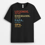 1503AGE1 personalisiertes legende ehemann papa opa seit t shirt