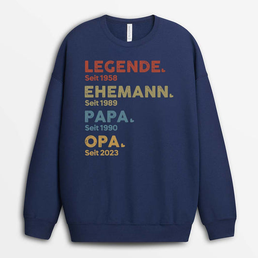 1503AGE2 personalisiertes legende ehemann papa und opa seit t shirt 1503a3e5b