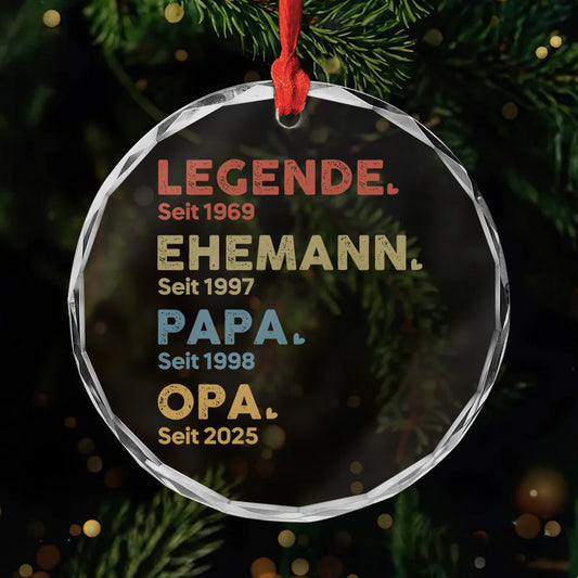 1503OGE1 legende ehemann papa opa personalisierte glas ornamente opa 1503O3T5B
