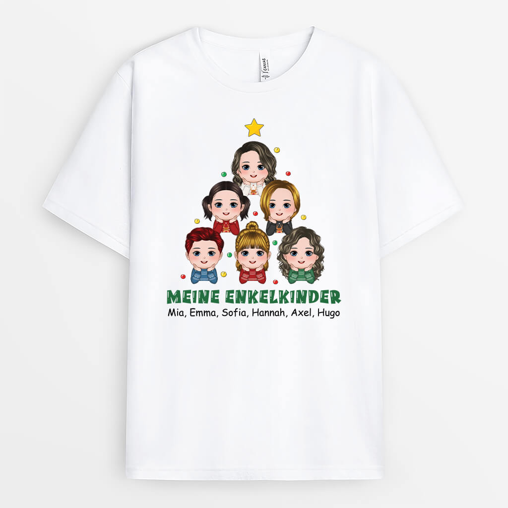 Meine Enkelkinder Zu Weihnachten - Personalisiertes Geschenk | T-shirt für Großeltern