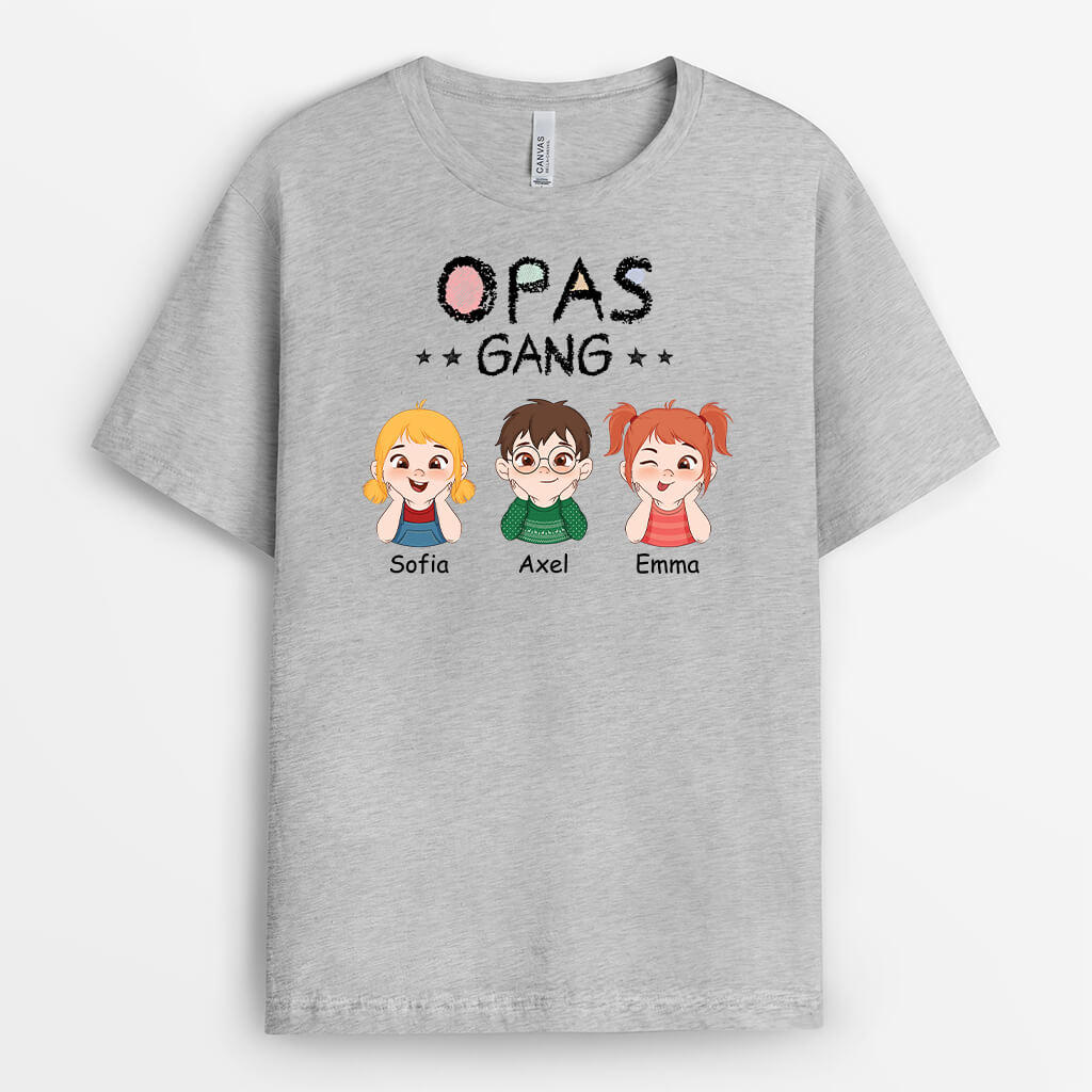 Papas Bande Mit Weltkarte - Personalisiertes Geschenk | T-shirt für Papa