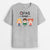 Papas Bande Mit Weltkarte - Personalisiertes Geschenk | T-shirt für Papa