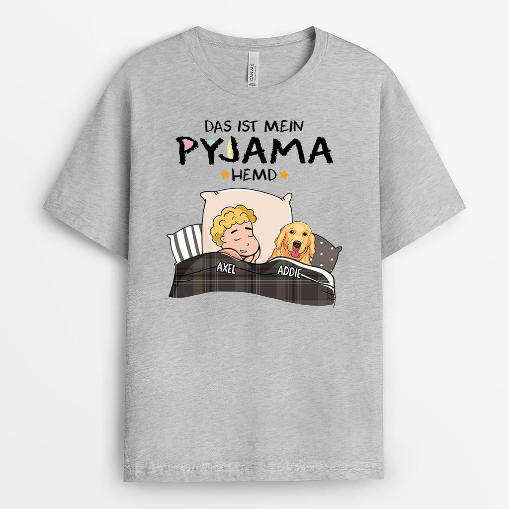 Das Ist Mein Pyjama Hemd Mit Hund - Personalisiertes Geschenk | T-shirt für Hundeliebhaber