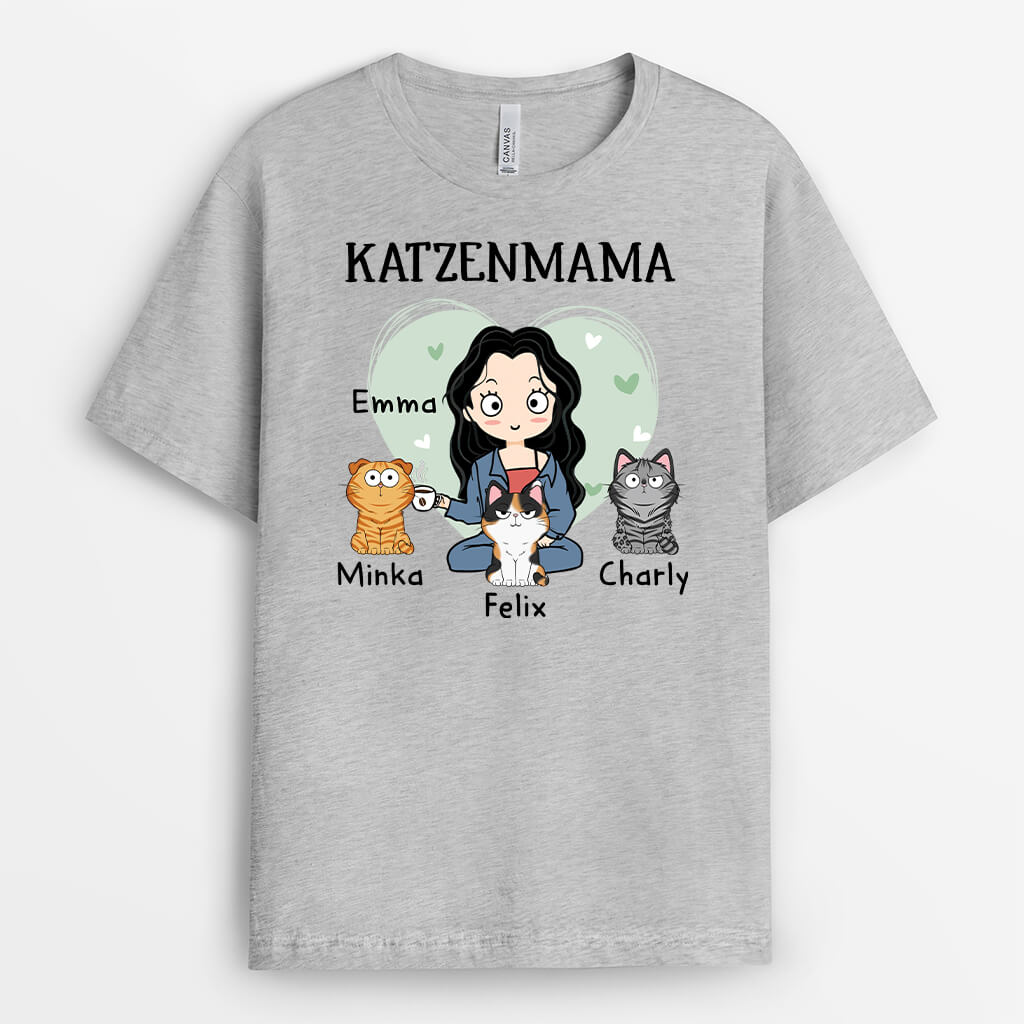 1531AGE2 personalisiertes hubsche katzenmama t shirt