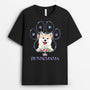 1532AGE1 personalisiertes hundemama hundepapa mit blumen t shirt