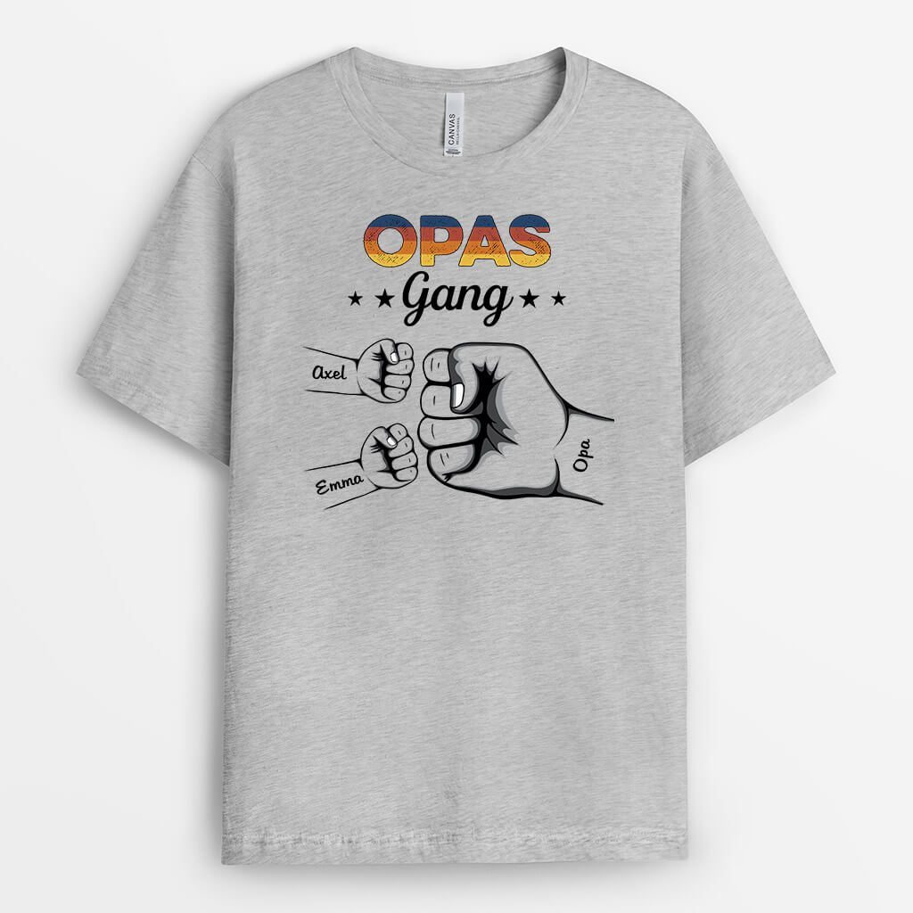 1540AGE2 personalisiertes papas bande mit faust t shirt