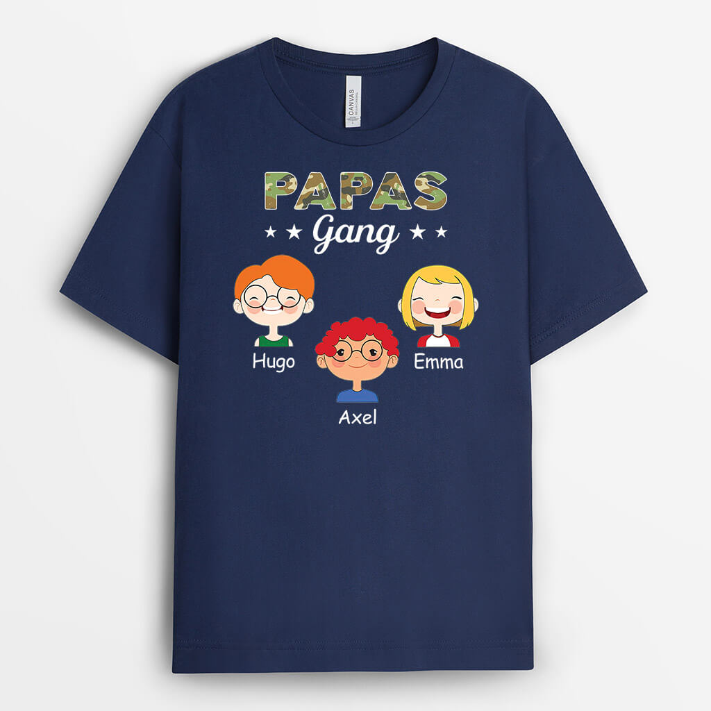 Papas Bande Mit Niedlichen Kindern - Personalisiertes Geschenk | T-shirt für Papas