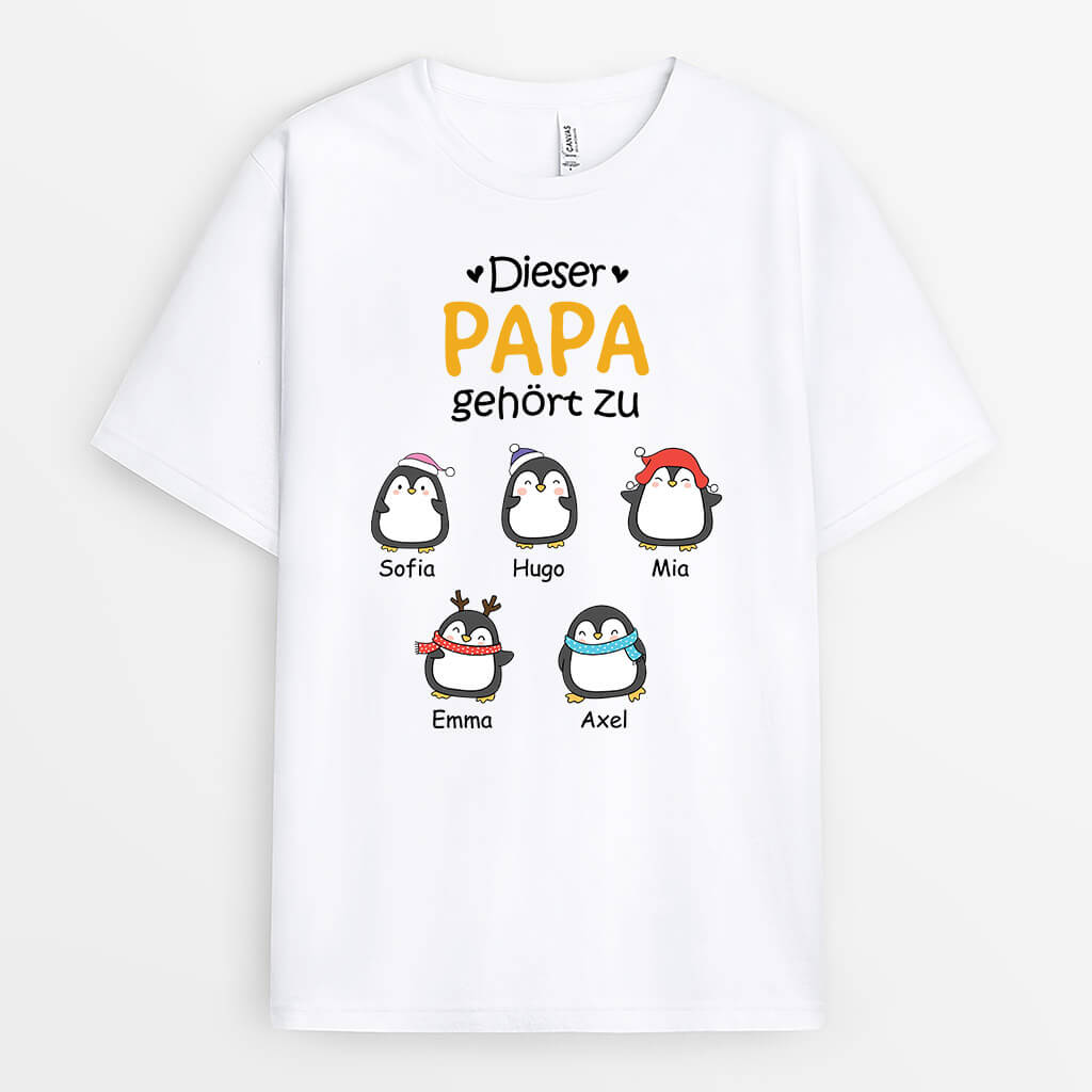 Dieser Papa Opa Gehört Zu Mit Pinguine - T-shirt für Papas/Opas