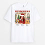 1544AGE1 personalisiertes hundemama zu weihnachten t shirt