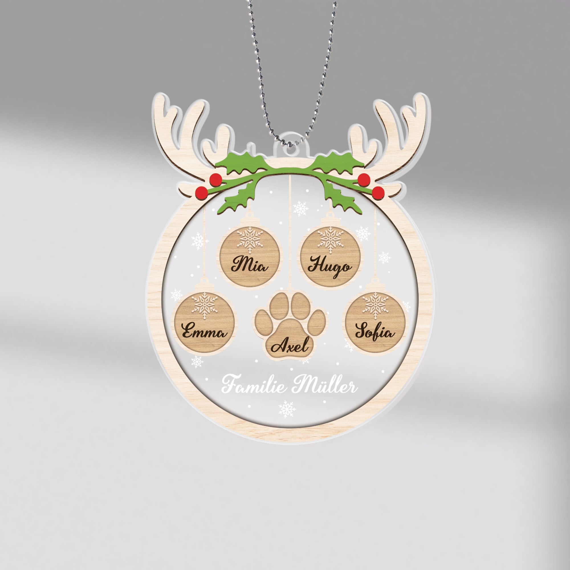 Die Familie Zu Weihnachten - Personalisiertes Geschenk | Ornament für die Familie