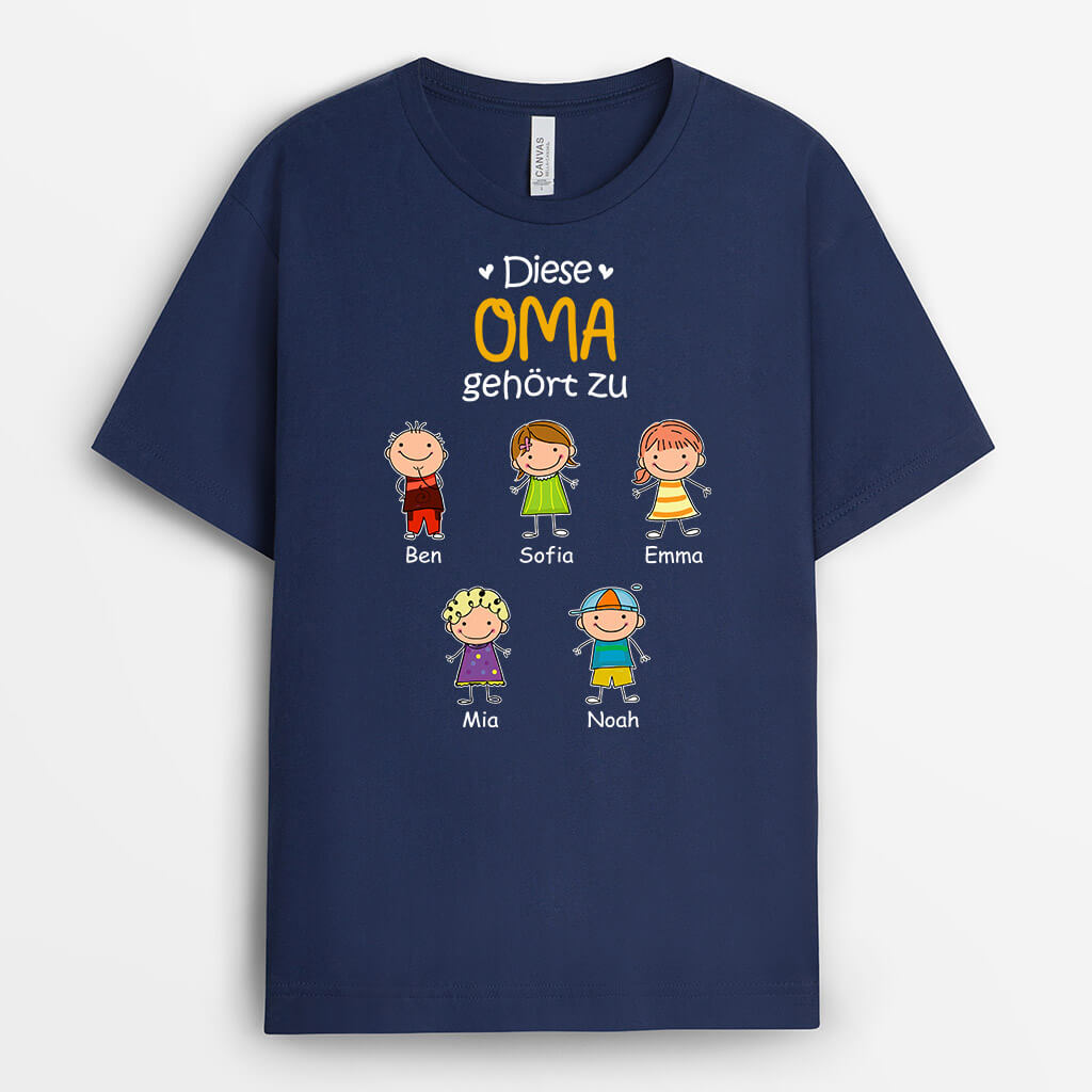 Diese Mama Oma Gehört Zu - Personalisiertes Geschenk | T-shirt für Mamas/Omas