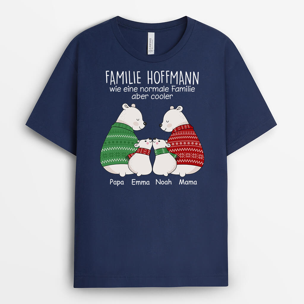 Die Familie als Bären - Personalisiertes Geschenk | T-shirt für die Familie