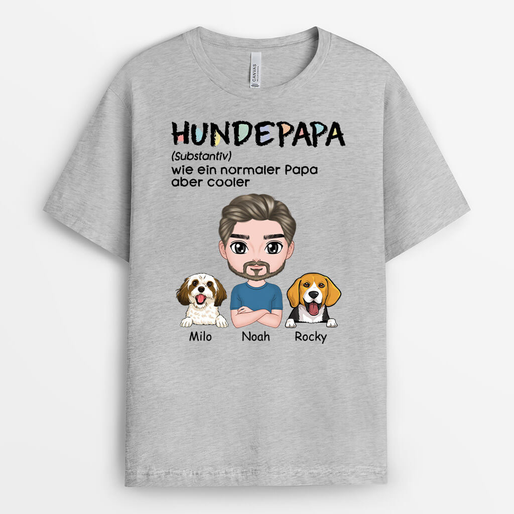 Definition Von Hundepapa - Personalisiertes Geschenk | T-shirt für Hundeliebhaber
