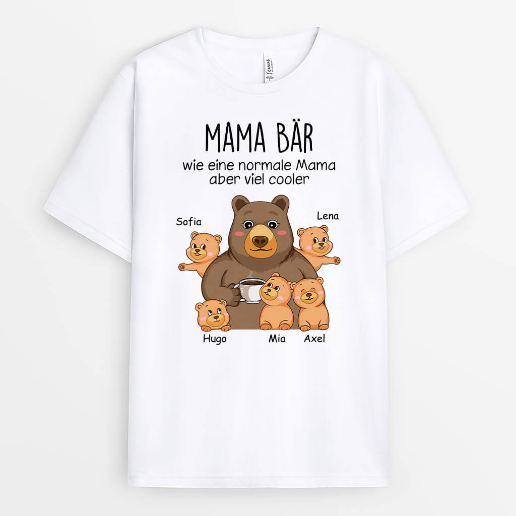Oma Bär Wie Eine Normale Oma Aber Cooler - Personalisiertes Geschenk | T-shirt für Omas