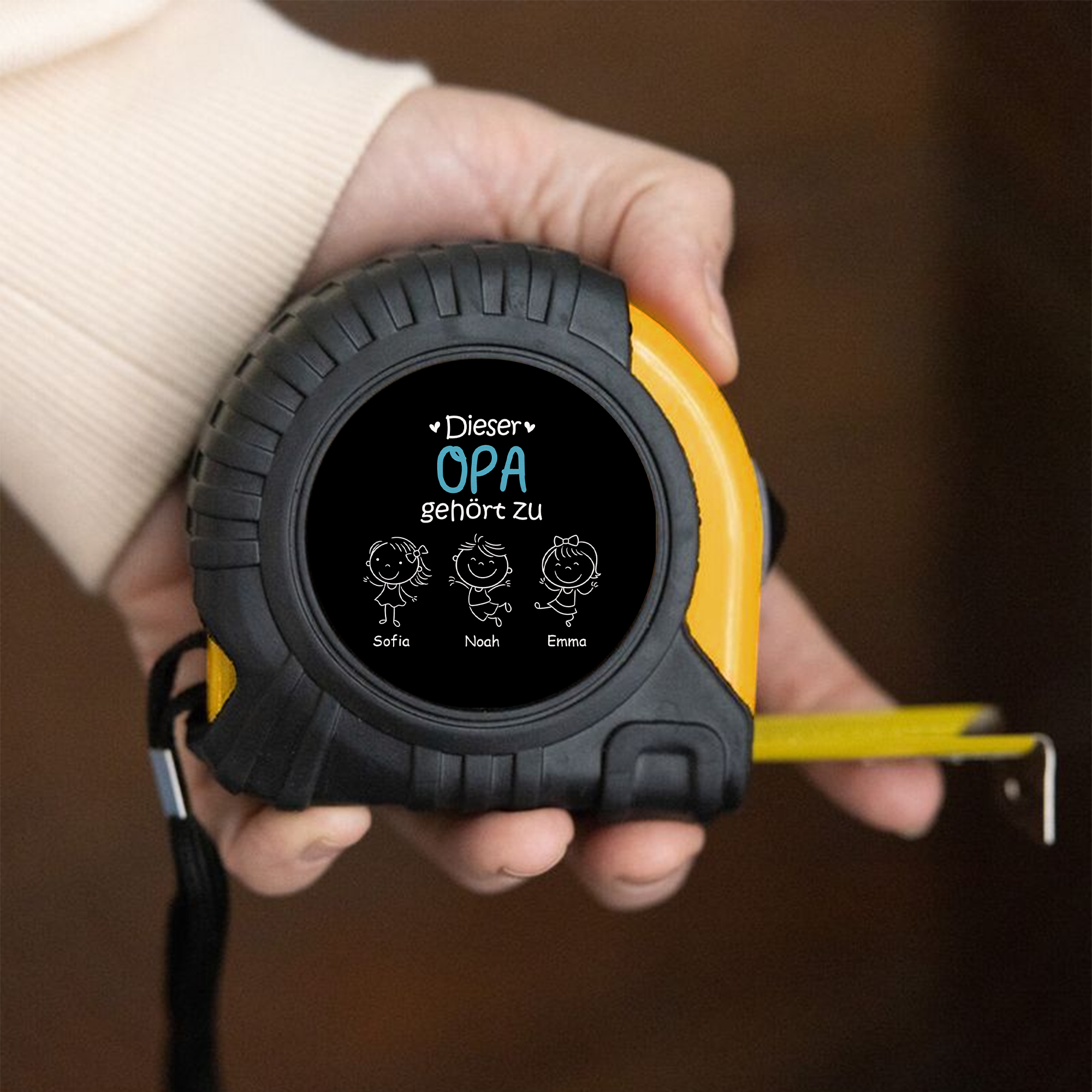 1617OGE2 dieser papa gehort zu strichmannchen massband personalisiert papa 1617O