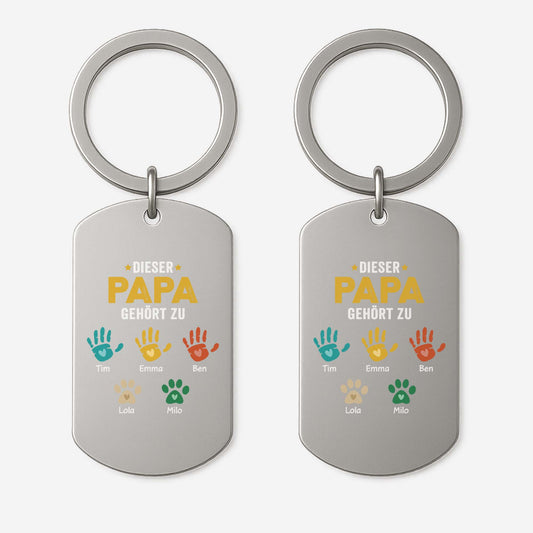 1628JGE1 dieser papa gehort zu handabdruck aluminium schlusselanhanger papa personalisiert_ 1628JKQ5B