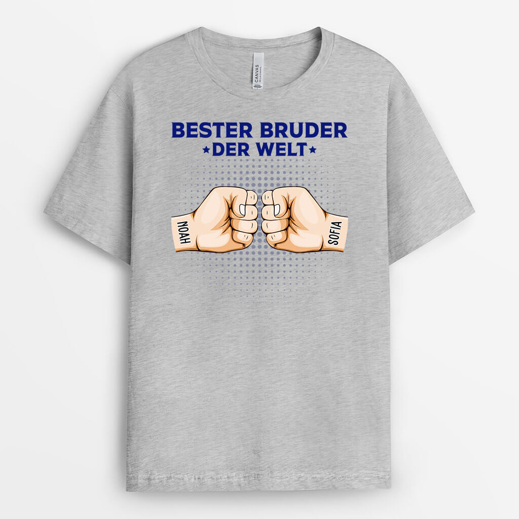 Bester Bruder Der Welt - Personalisiertes Geschenk | T-shirt für Brüder