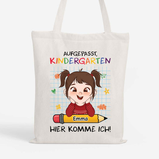 1659BGE1 achtung ich komme personalisierte tragetasche_ kinder zur einschulung 1659B8T8K