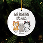 1662OGE1 wir regieren das haus pfoten personalisierte keramik ornamente katzen 1662O3N8D
