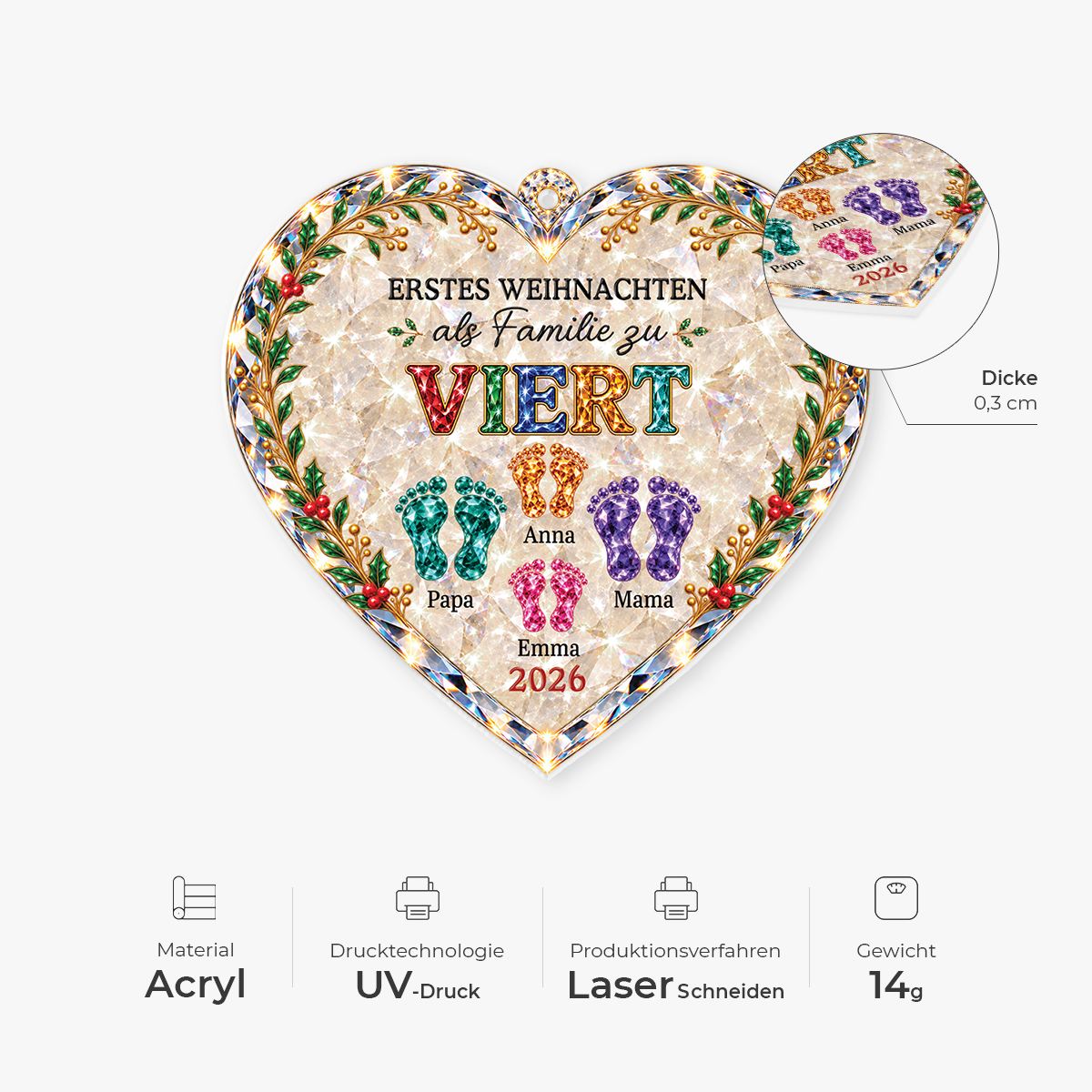 16799OH ProAcrylicOrnament CouGE RnDNone IdeHa NicFamily