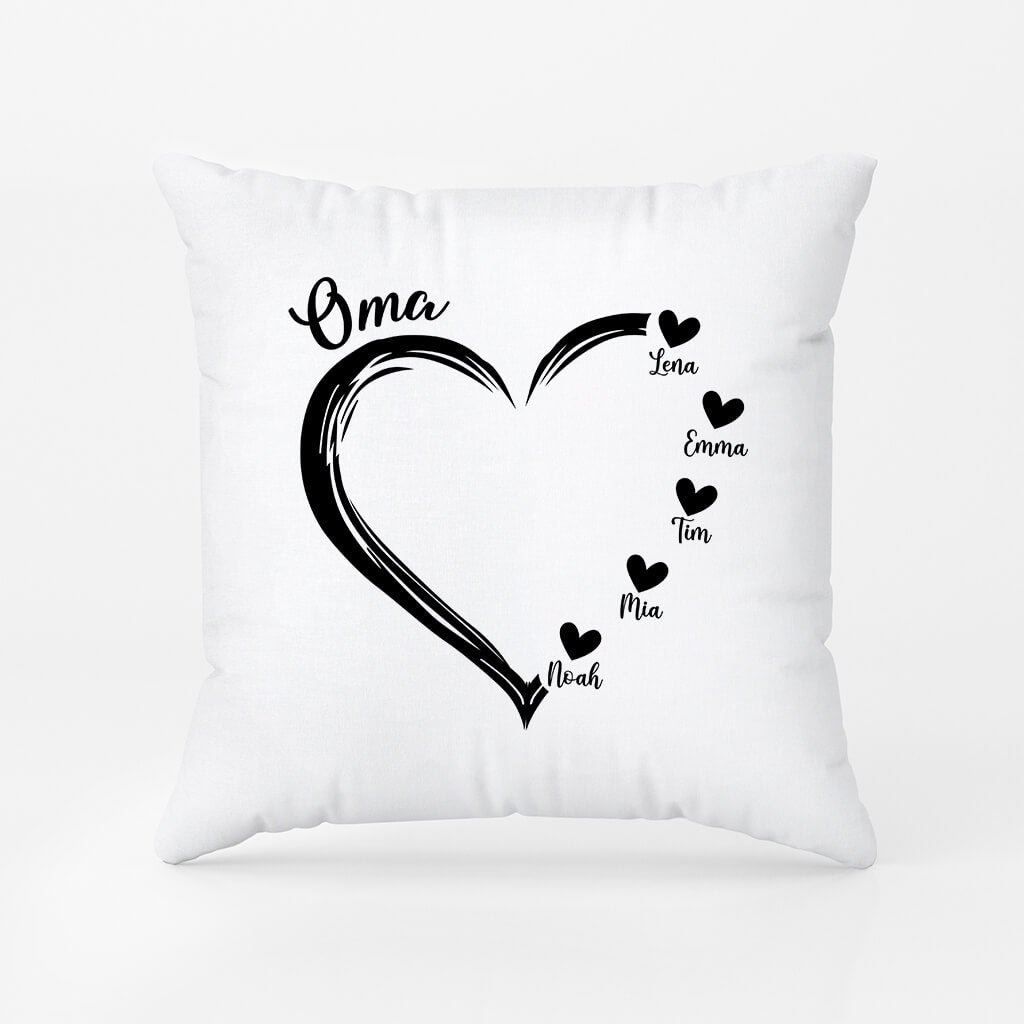 Mamas/Omas Herz - Personalisierte Geschenke | Kissen für Frauen