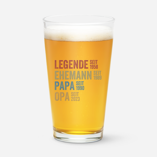 1732IGE1 die legende opa seit personalisiertes bierglas_ opa 1732I