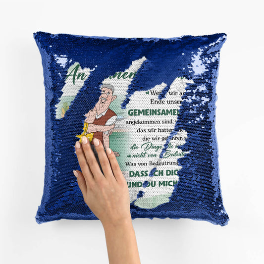 1797PGE2 personalisiertes an meinen ehemann pailletten kissen