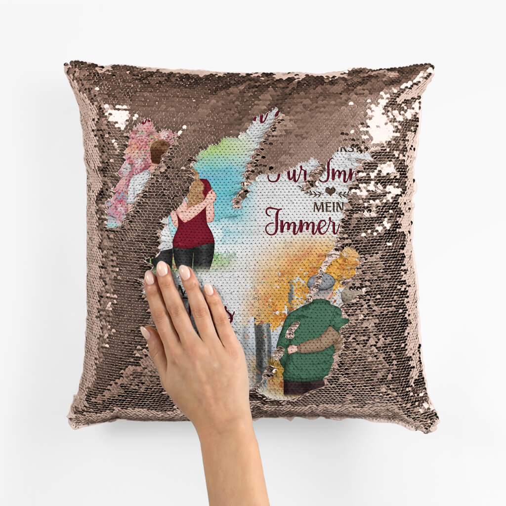1821PGE2 personalisiertes an meinen ehemann pailletten kissen