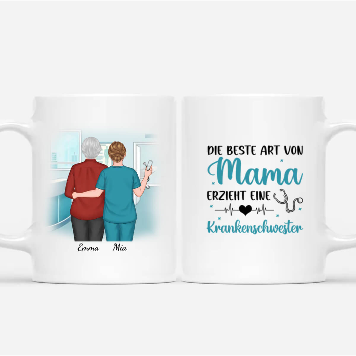 Die beste Art von Mutter erzieht eine Krankenschwester - Personalisiertes Geschenk | Tasse für Krankenschwester