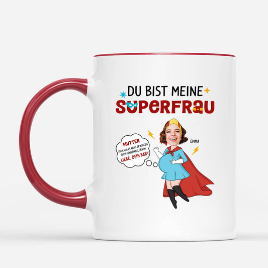 1846MGE2 personalisierte du bist meine superfrau tasse
