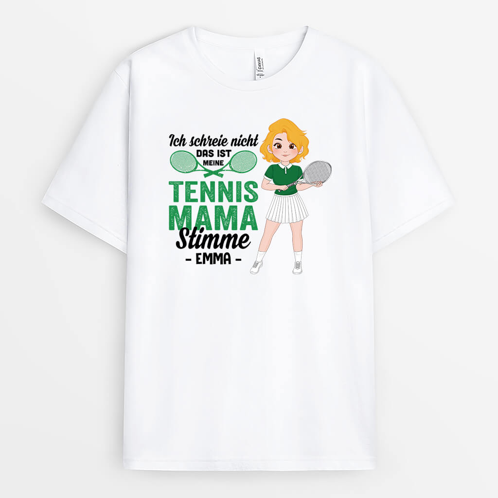 Ich Schreie Nicht, Das Ist Meine Stimme Beim Tennis Spielen - Personalisiertes Geschenk | T-shirt für Mamas