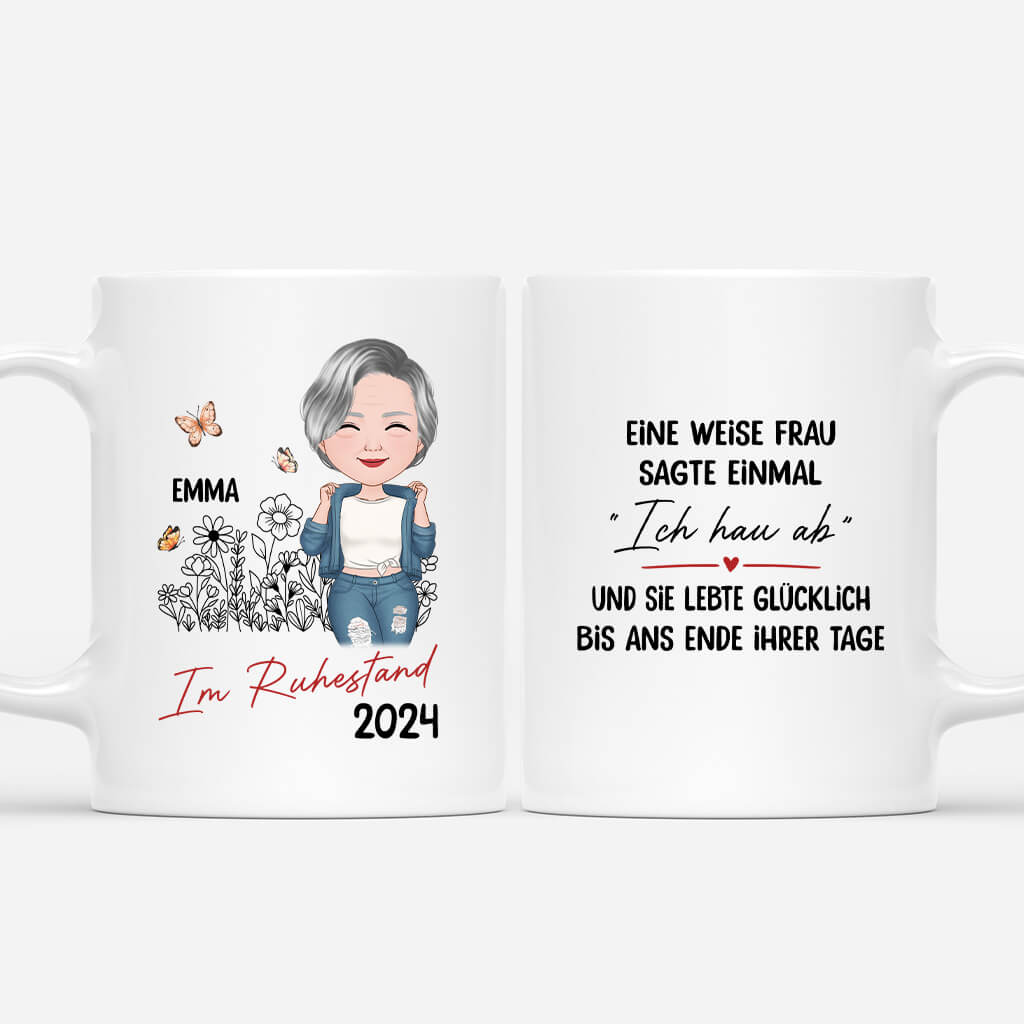 Rente 2024 - Personalisiertes Geschenk | Tasse für Großeltern