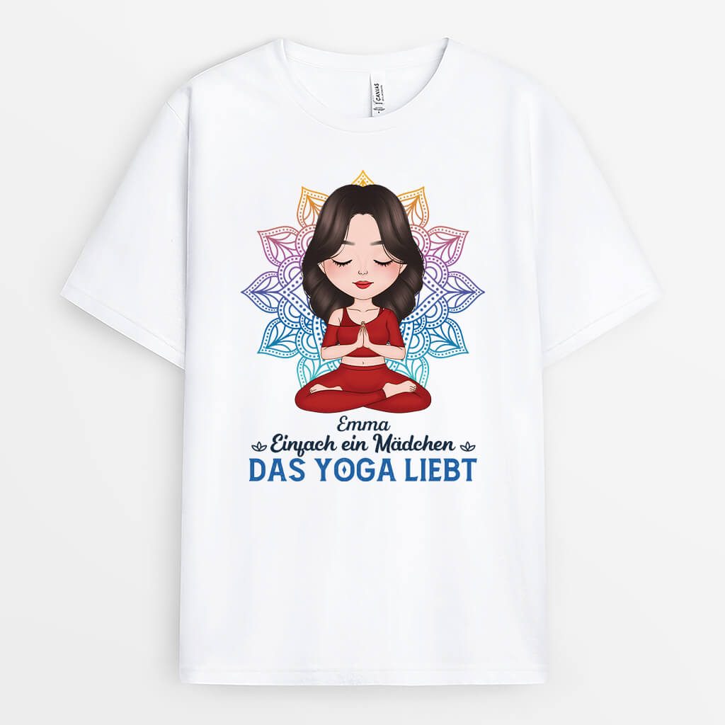 Einfach Eine Frau Das Yoga Liebt - Personalisiertes Geschenk | T-shirt für Frauen