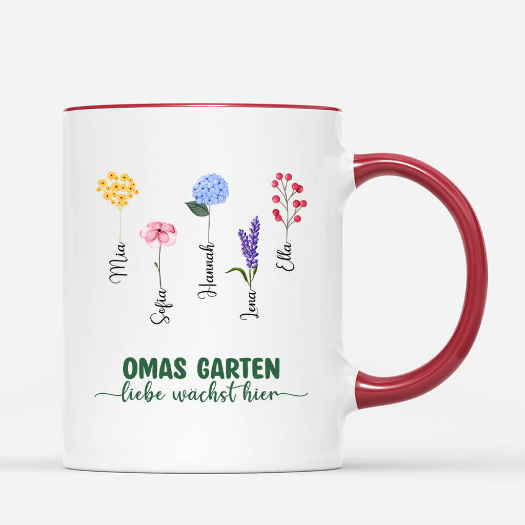 1887MGE3 personalisierte mamas omas garten tasse