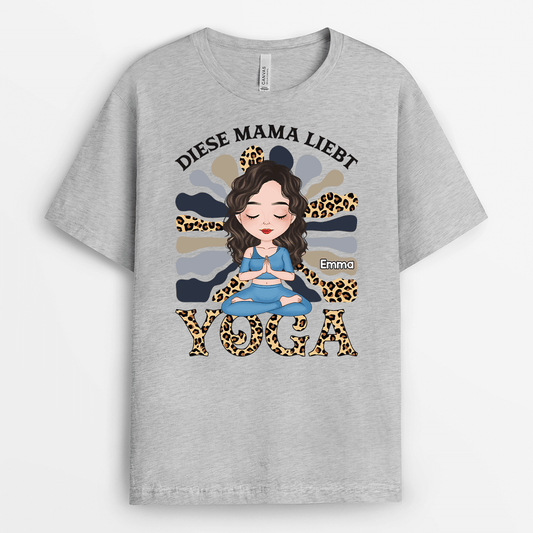 1889AGE1 personalisiertes diese mutter liebt yoga t shirt 1