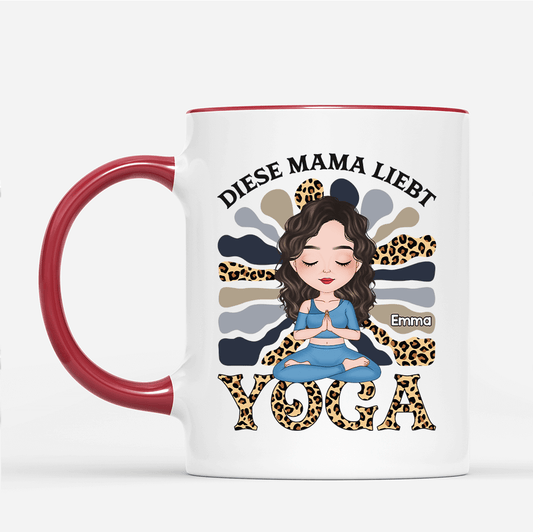 1889MGE2 personalisierte diese mutter liebt yoga tasse