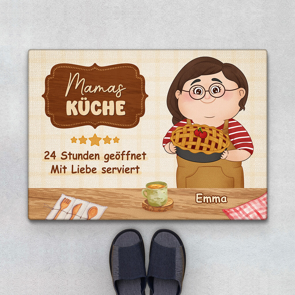 Mamas Küche - Personalisiertes Geschenk | Fußmatte für Mamas