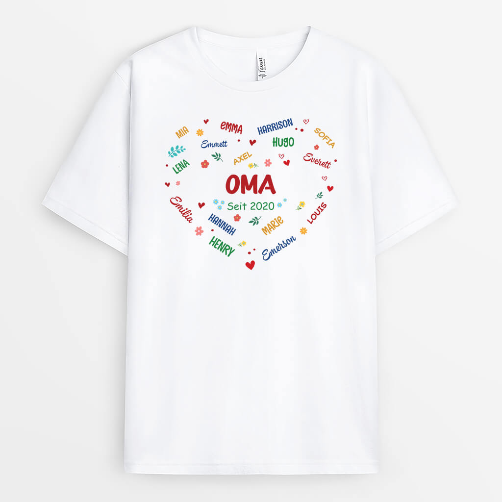 Liebe Großmutter Oma - Personalisiertes Geschenk | T-shirt für Omas