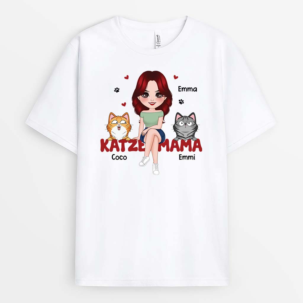 Katzenmama - Personalisiertes Geschenk | T-shirt für Mamas